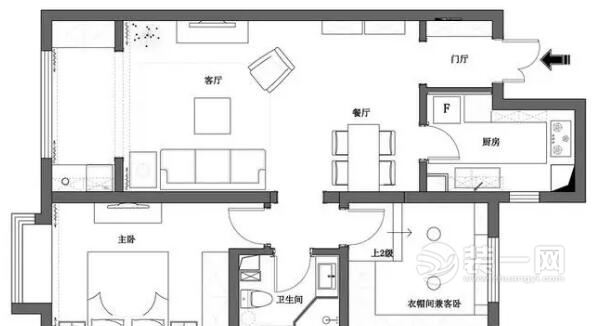 现代简约三口之家装修效果图